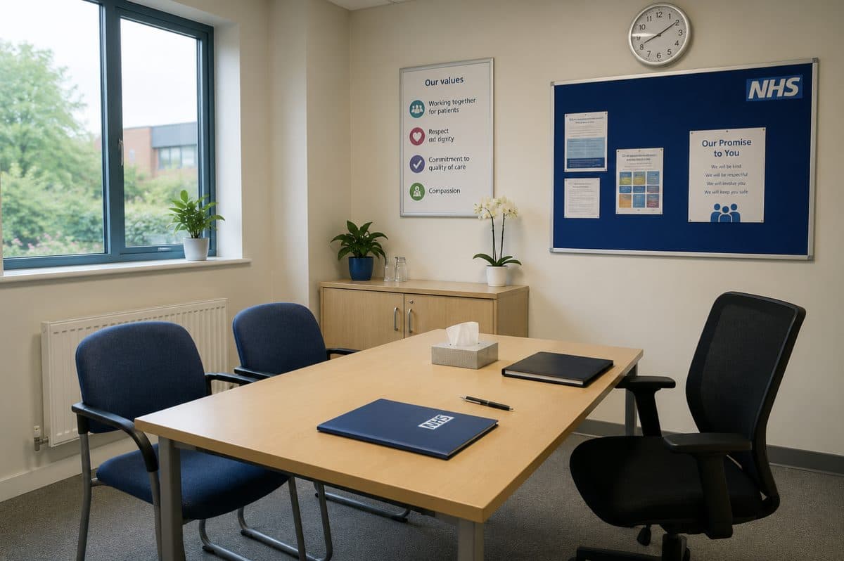 Empty NHS interview room